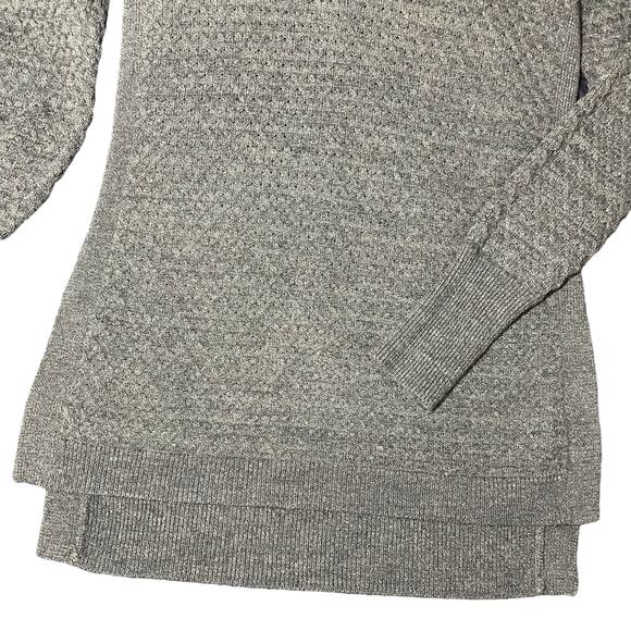 Athleta Tunic Sweater Merino Wool Blend Thermal Honeycomb Knit Moss Green Small - Picture 7 of 11